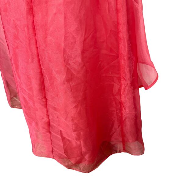 Blondie Nites 90s Y2K Organza Halter V-Neck Formal Prom Corset Back Dress 3 XS S - Picture 8 of 15